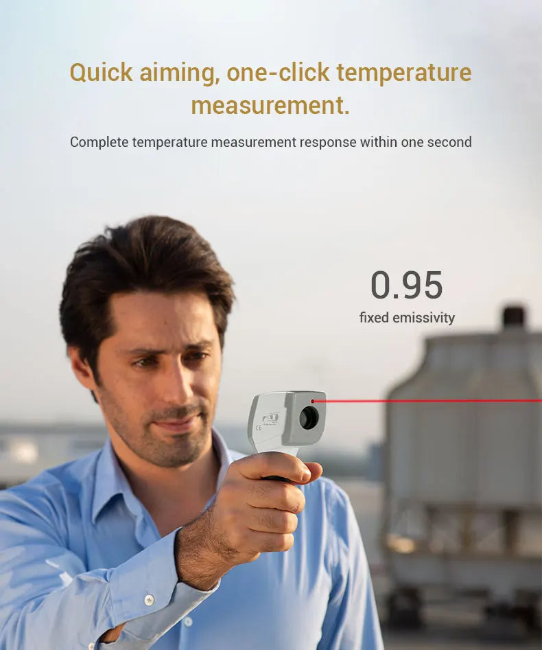 Industrial Laser LCD Digital IR Infrared Thermometer Temperature Meter Point -50-500 Degree Non-Contact Thermometer Pyrometer
