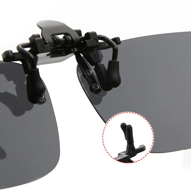 Fishing Polarized Pilot Flip Up Clip on Sunglasses Men Photochromic UV400 Women Driving Sun Glasses Color Change Night Vision