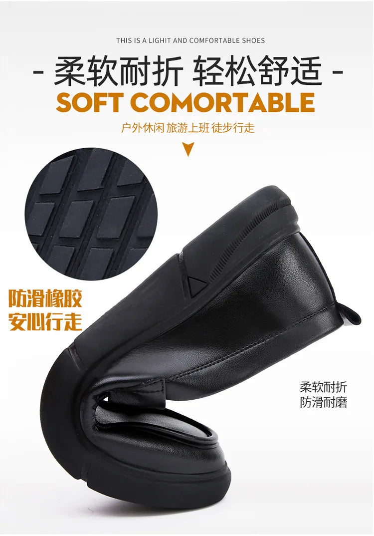Genuine Leather Men's Business Leather Shoes Soft Soled Comfortable Men's Driving Shoes Loafers
