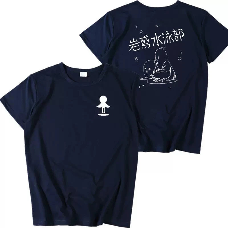 Free Iwatobi Makoto Tachibana Cosplay T Shirt Anime High School  Nagisa Hazuki T-Shirt Cotton Short Sleeve Tees For Men Women