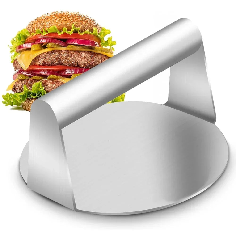 304 Stainless Steel Food Graded Smash Hamburger Presser Hamburger Patties Meat Masher Circular Meat Press Mold Burger Press