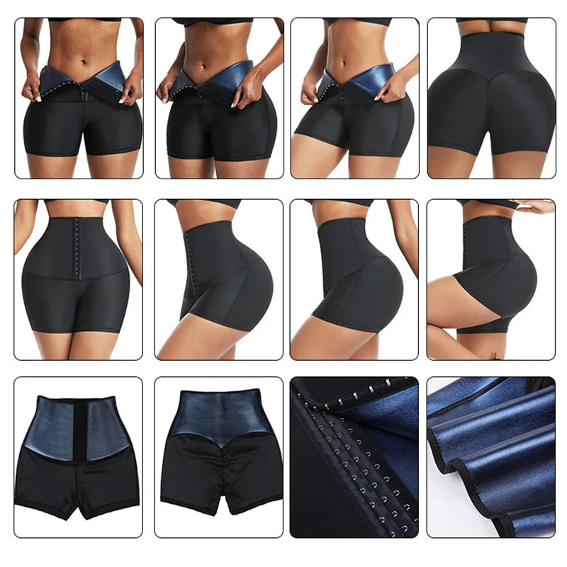 Sweat Sauna Pants Body Weight Loss Slimming Pants Waist Trainer Shapewear Tummy Hot Sweat Leggings Fitness Workout Pants