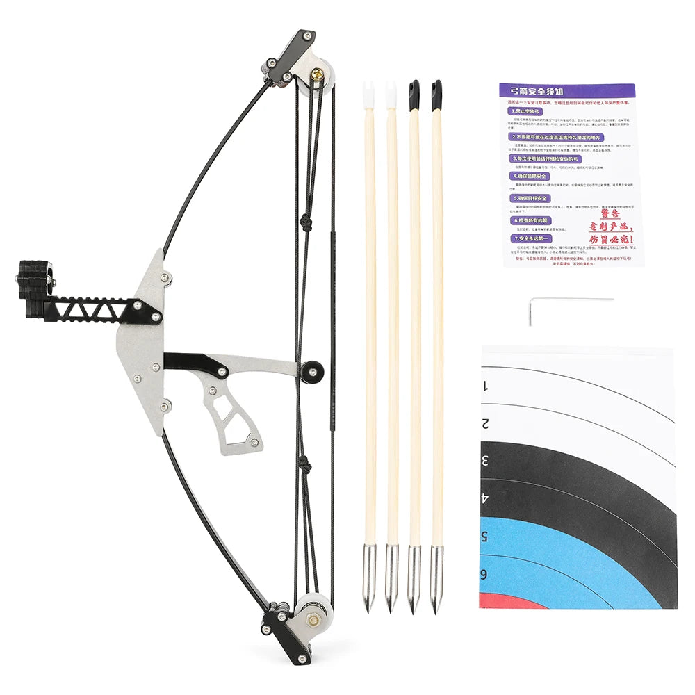 Archery Compound Bow 10lbs/12lbs/16lbs/15-32lbs High-Elastic Steel Limbs Suitable Beginners Target Shooting Outdoor Practice