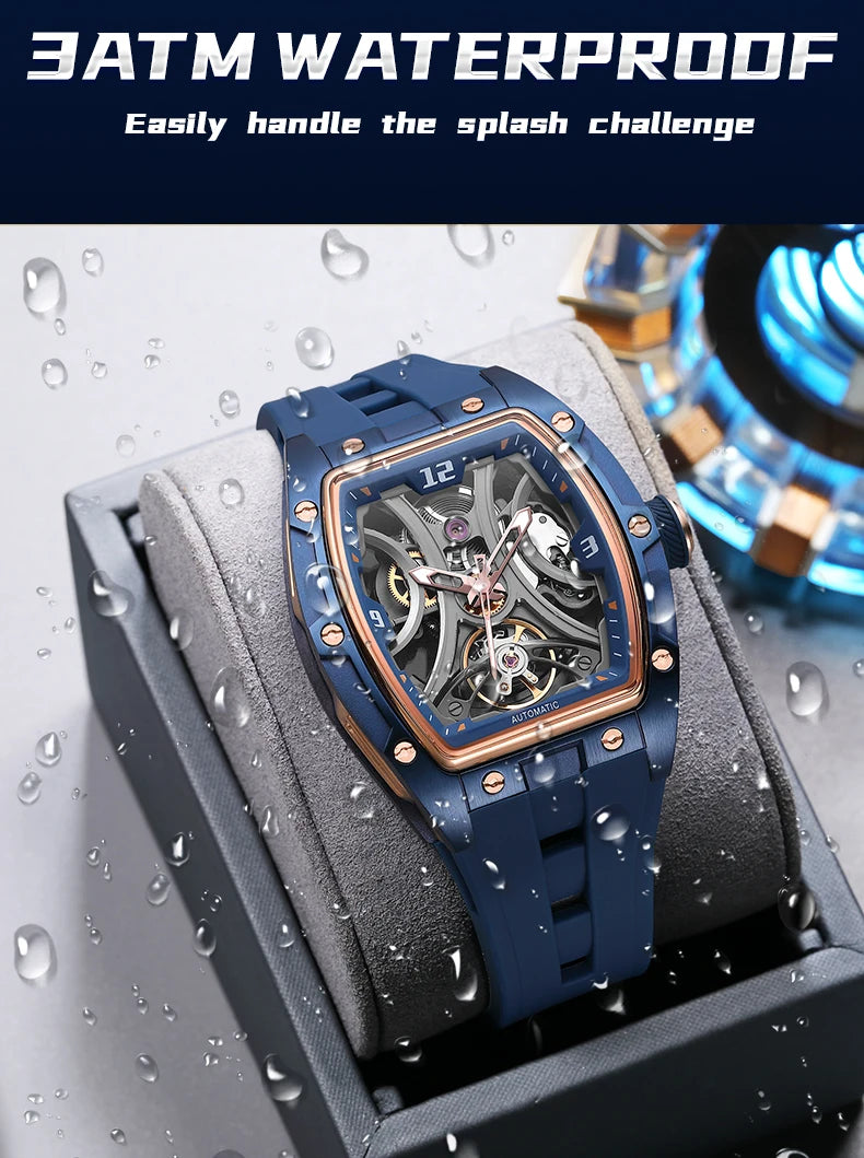 MEGIR Men Mechanical Watch Top Brand Luxury Automatic Watch Business Waterproof Luminous Watch for Men