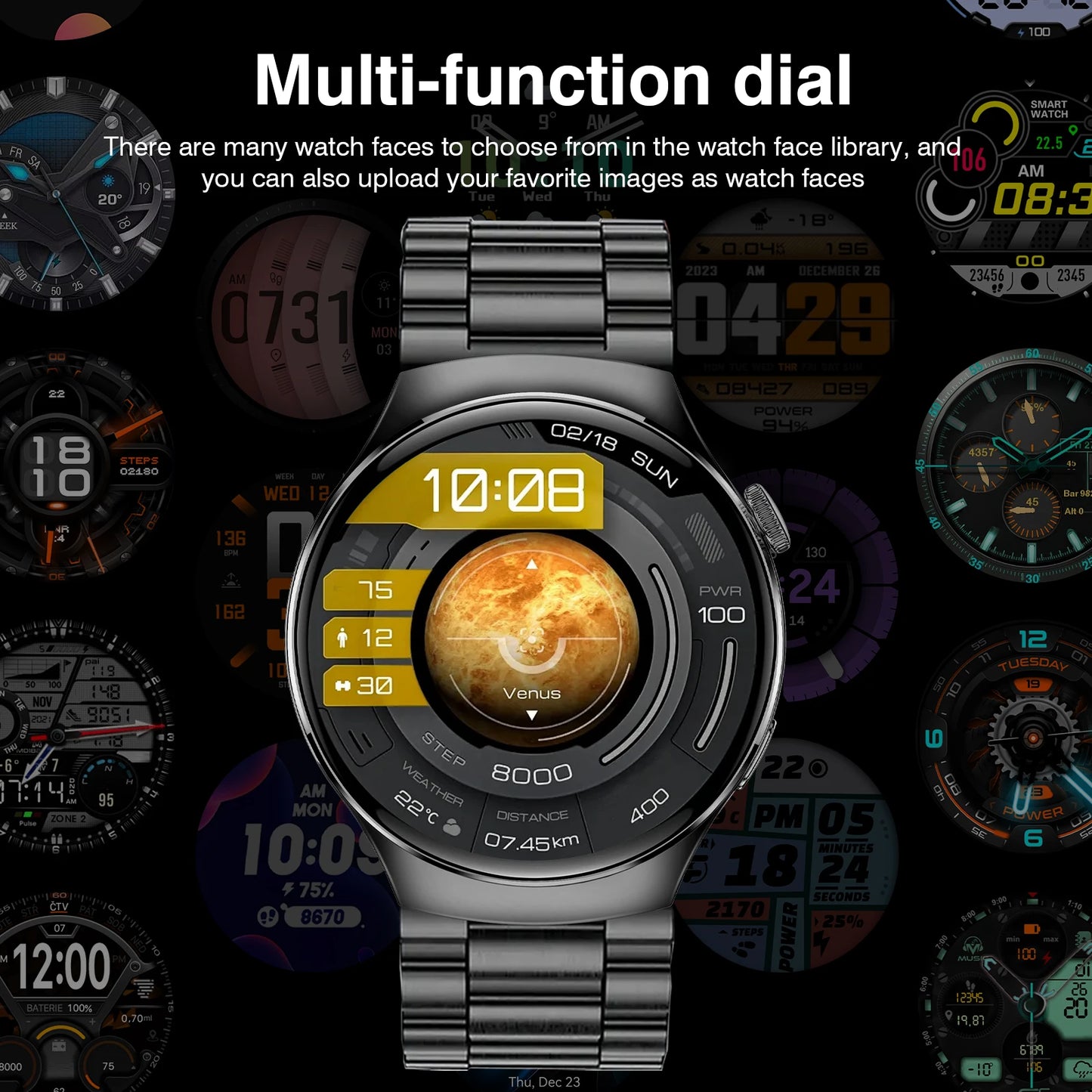 Smart Watch, 1.5 " Smartwatches for Men (Answer/Make Calls), Sports Modes with Fitness Tracker Watch, Life Waterproof Activity