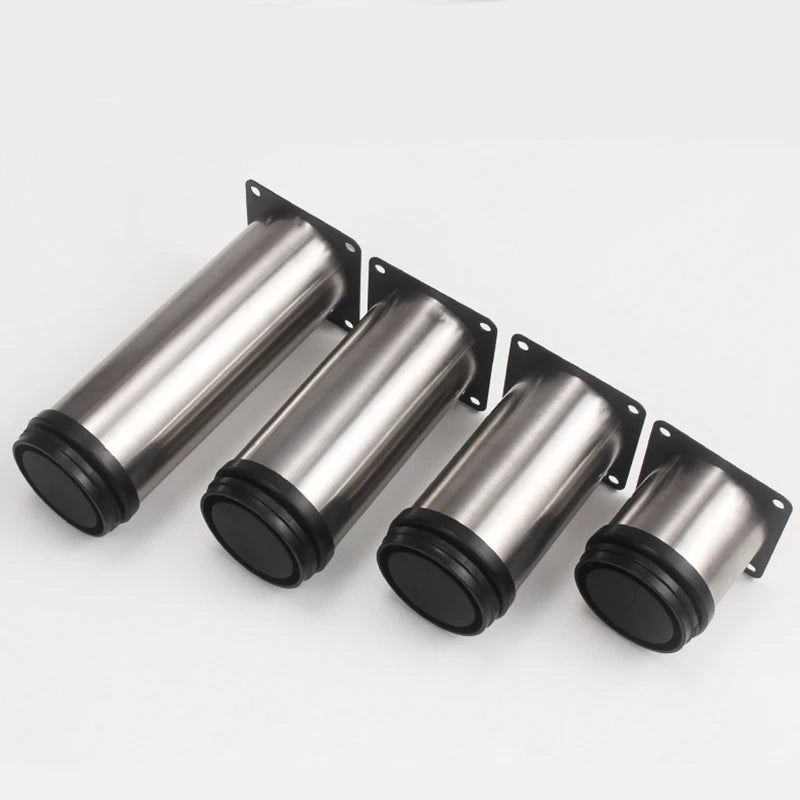 4Pcs 50mm-300mm Furniture Adjustable Cabinet Legs Stainless Steel Furniture Legs Cabinet Table Sofa Bed Feet Furniture Legs Feet