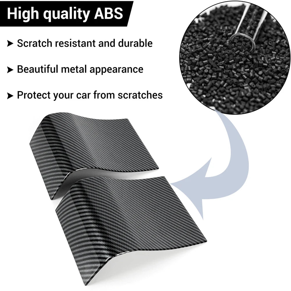 For Ford F150 Interior Door Handle Panel Trim Bezel Decora Cover 2015-2020 ABS Carbon Fiber Door Handle Guard Parts 4pcs/set