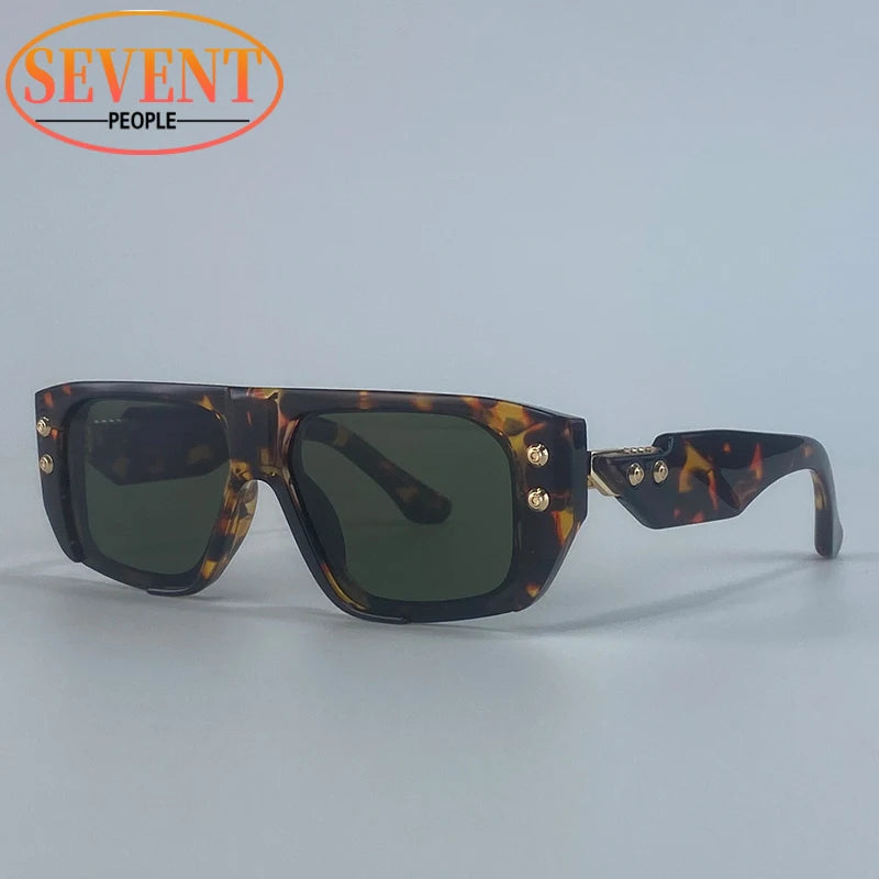 Polarized Oversized Square Sunglasses Men 2025 Luxury Brand Retro Steampunk Outdoor Sun Glasses Trendy Shield Shades UV400