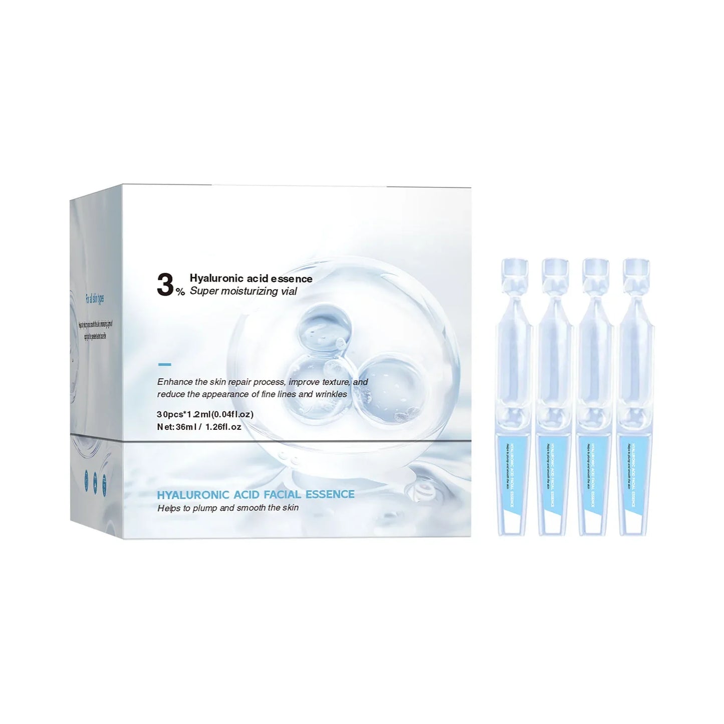 Skin Care Hyaluronic Acid Liquid Serum Facial Moisturizing Lifting Glow Up Facial Essence Quick Absorption Dermapen Serum