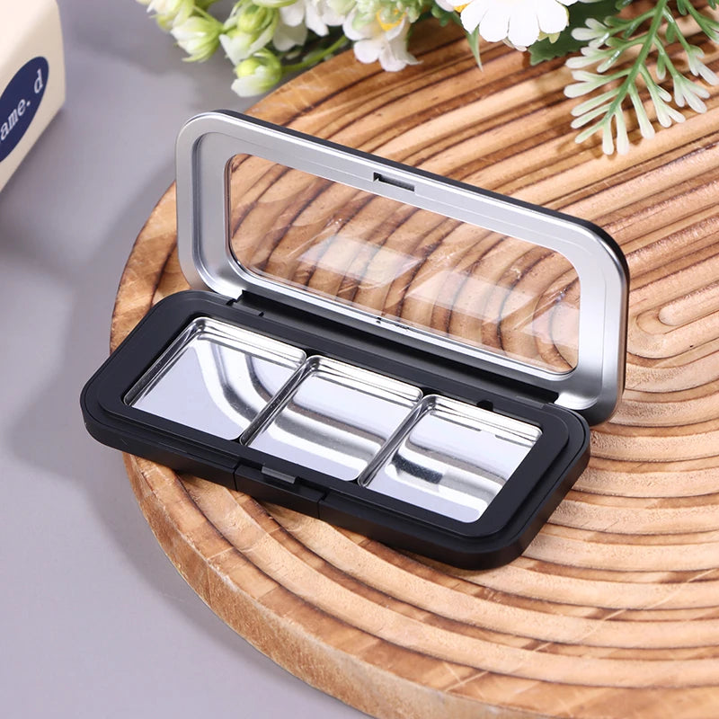 Refillable Magnetic Eyeshadow Palette Empty Black Clear Makeup Storage Case DIY Cosmetic Container for Lipstick Foundation Blush