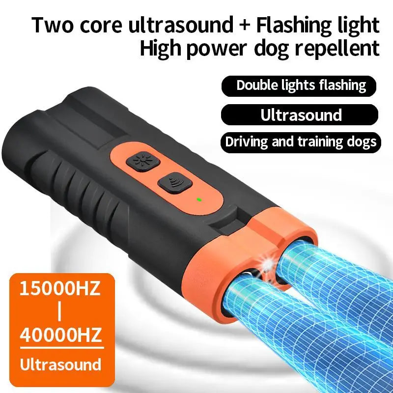 Pet Training Control Device, Rechargeable Ultrasonic Dog Barking Deterrent Trainer And LED Light To Stop Barking