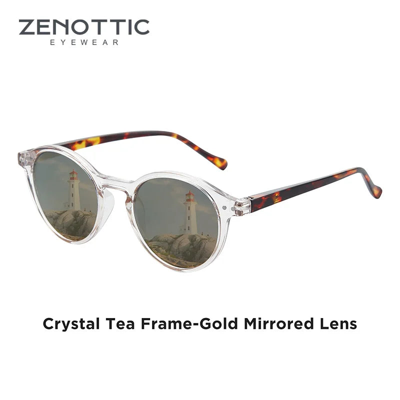 ZENOTTIC Retro Polarized Sunglasses 2023 2024 Men Women Vintage Small Round Frame Sun Glasses Polarized Lens UV400 Goggles Shade