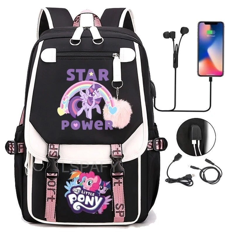 My Little Pony SchoolBags Fashion Boys Girls Backpack Rucksack Casual Travel Multipocket Book Bags New Semester Gift