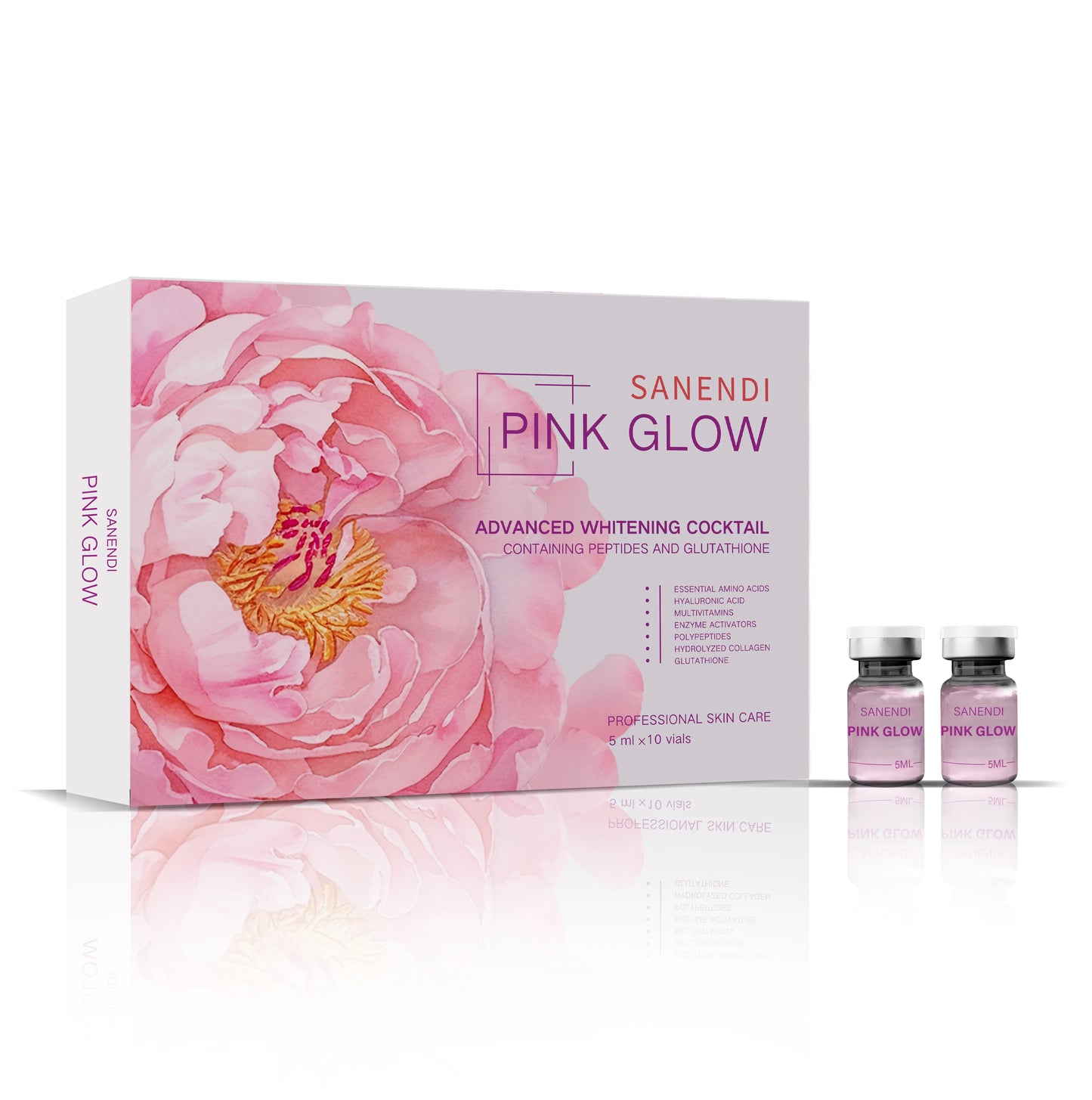 Korean Skin  Anti-Wrinkle 5ml Whitening Cocktail Skin Booster Mesoheal Pink Glow Ampoule Liquid Face Cosmetology Collagen