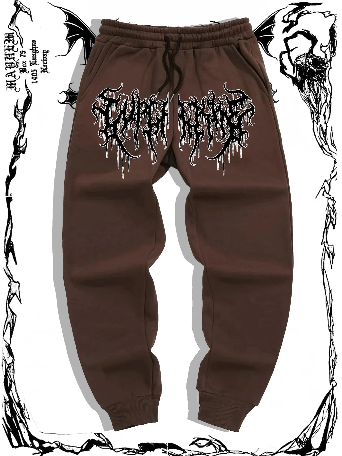 Men's Casual Jogging Pants with Interesting Graphic Prints - Elastic Belts, Street Wear Style, Urban Fashion, Soft Materials