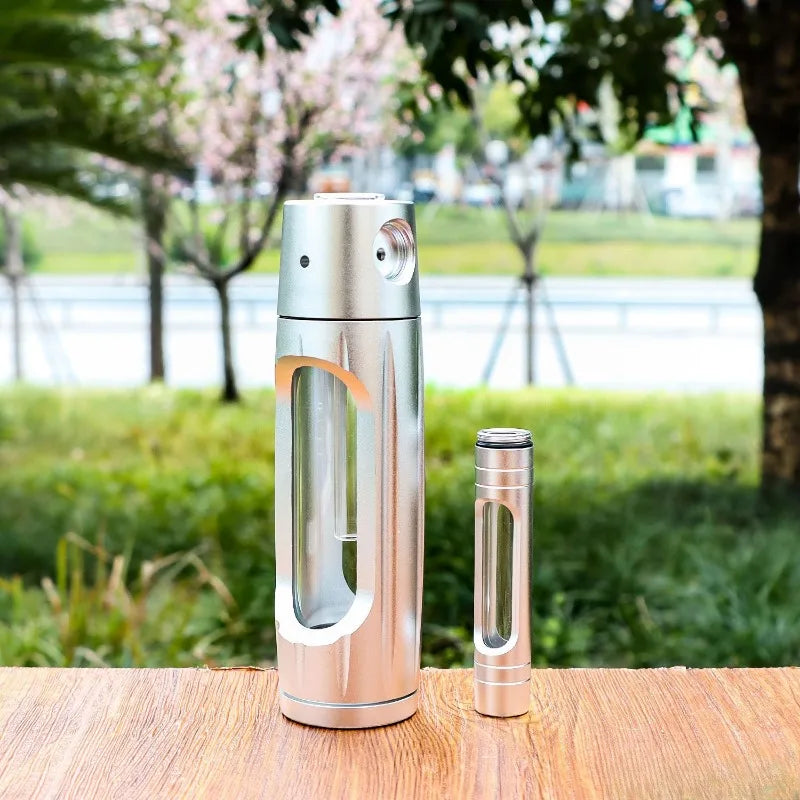 HOT Evil 155mm Dry Burning Grass Smoking Pipe Portable Aluminum Alloy&Glass Tobacco Pipes Hookah Shisha Pipa Smoking Accessories