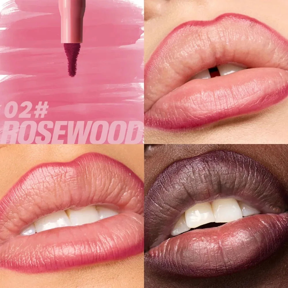 Matte Velvet Lipliner Pencil Red Nude Contour Tint Lipstick Waterproof Lasting Non-stick Cup Moisturising Lip Contour Pen Makeup