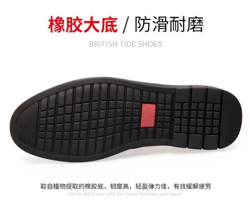 Leather Shoes Men's New Business Formal Shoes for Men Autumn Breathable Men's British Korean Pointed Toe Wedding Groomsmen Shoes