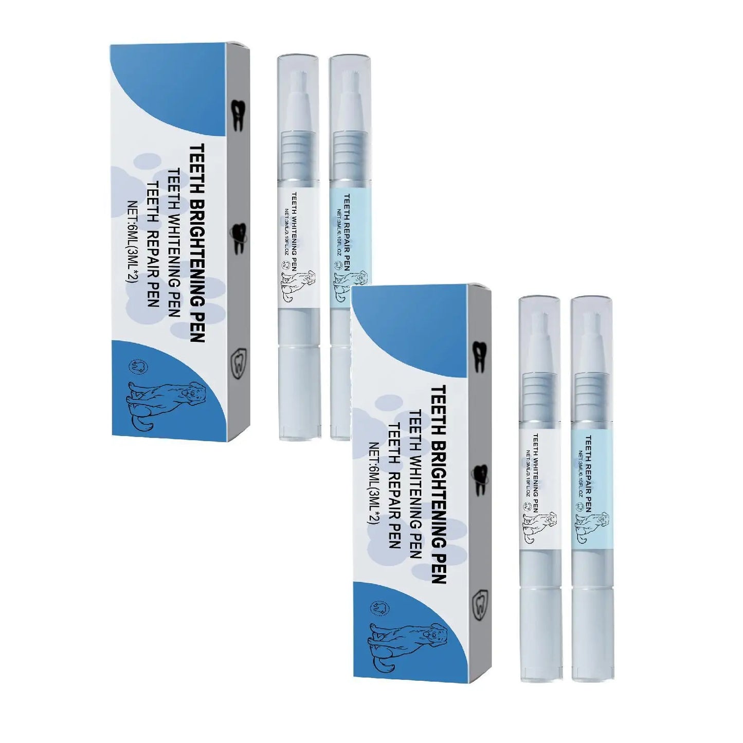 Pet Teeth Whitening Pen Set Pet Teeth Cleaning To Remove Tartar And Plaque 6ml