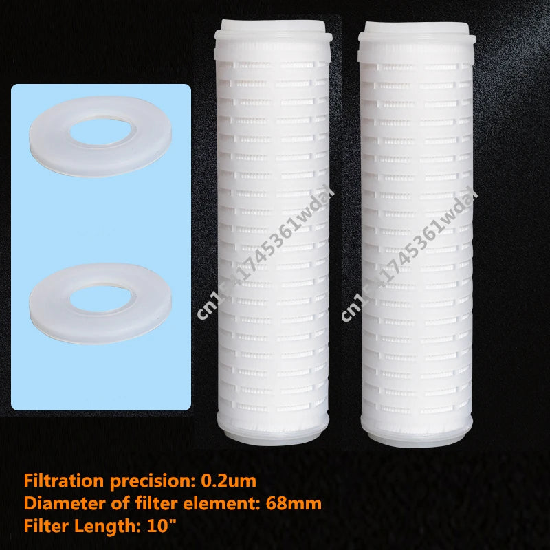 2pcs 10 Inches 0.2 Micron Water Filter Parts Make Wine Tool PP Cotton Membrane Wine Water Filter Cartridge