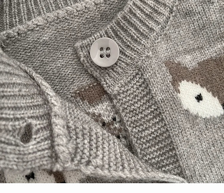 Baby Clothes 2025 Autumn and Winter New Boy's Knitted Jumpsuit Super Cute Cartoon Animal Baby Girl's Climbing Clothes