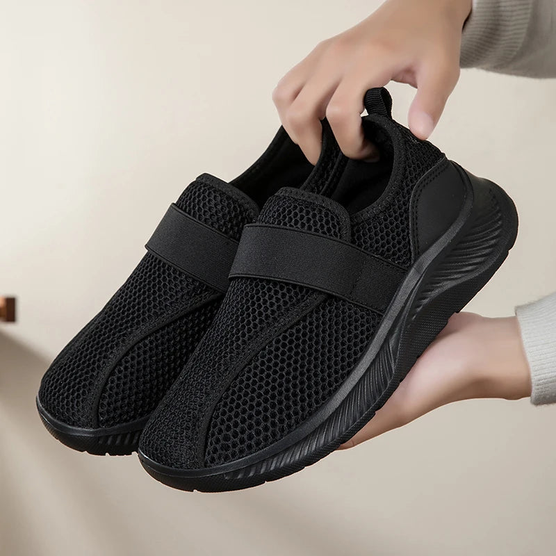 Wide Toe Box Elderly Shoes Comfort Walking Sneakers Diabetic Shoes Orthopedic Bunion Swollen Foot Hallux Valgus Thumb Eversion