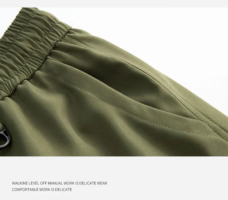 Men's outfit pants are versatile, trendy, loose, straight-leg outdoor work pants and trendy brand tight-fitting windbreakers