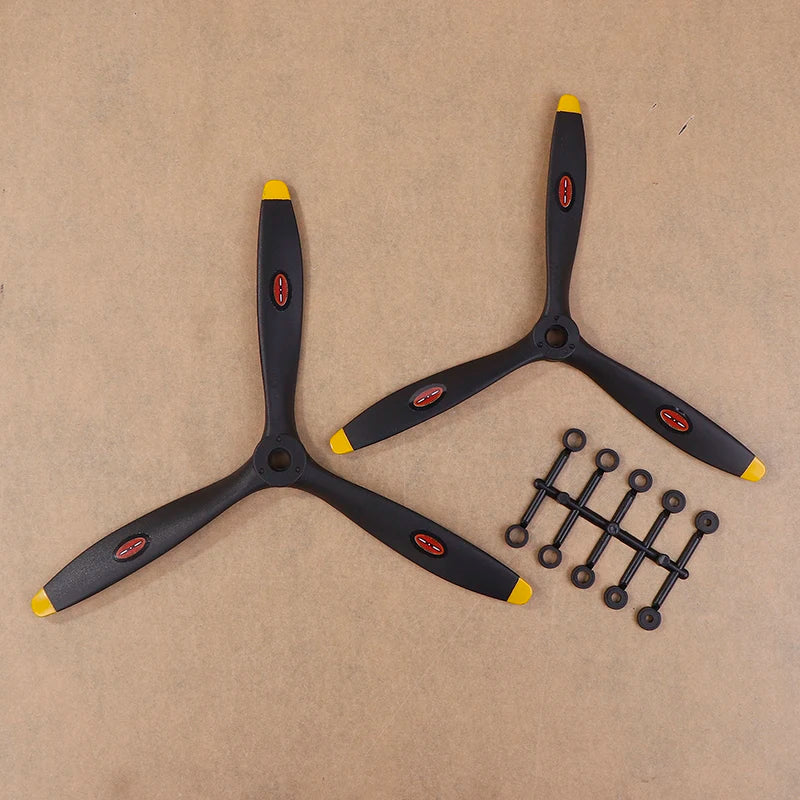 RC Modeled Airplane with 3-Blade 8060 9060 1060 1170 1370 Propeller, Perfect for Electric or Methanol Gas Engines