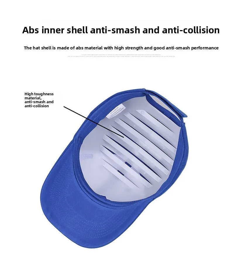 Work Safety Bump Cap Baseball Hat Protective Helmet Light Weight Anti-collision Hard Breathable Inner Shell For Work Repairing
