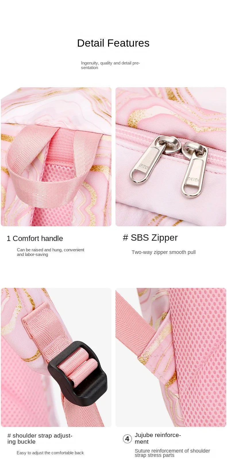 School Bags for Teenagers Girls Schoolbag Large Capacity Printing School Students Backpack Set Lunch bag Kids Cute Book Bags