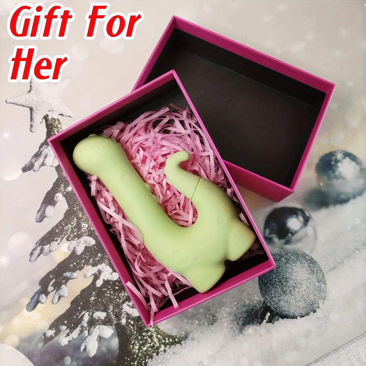 Cute little dinosaur-shaped sex toy5Frequent Sucking10Frequency vibration and heating function female masturbator massager