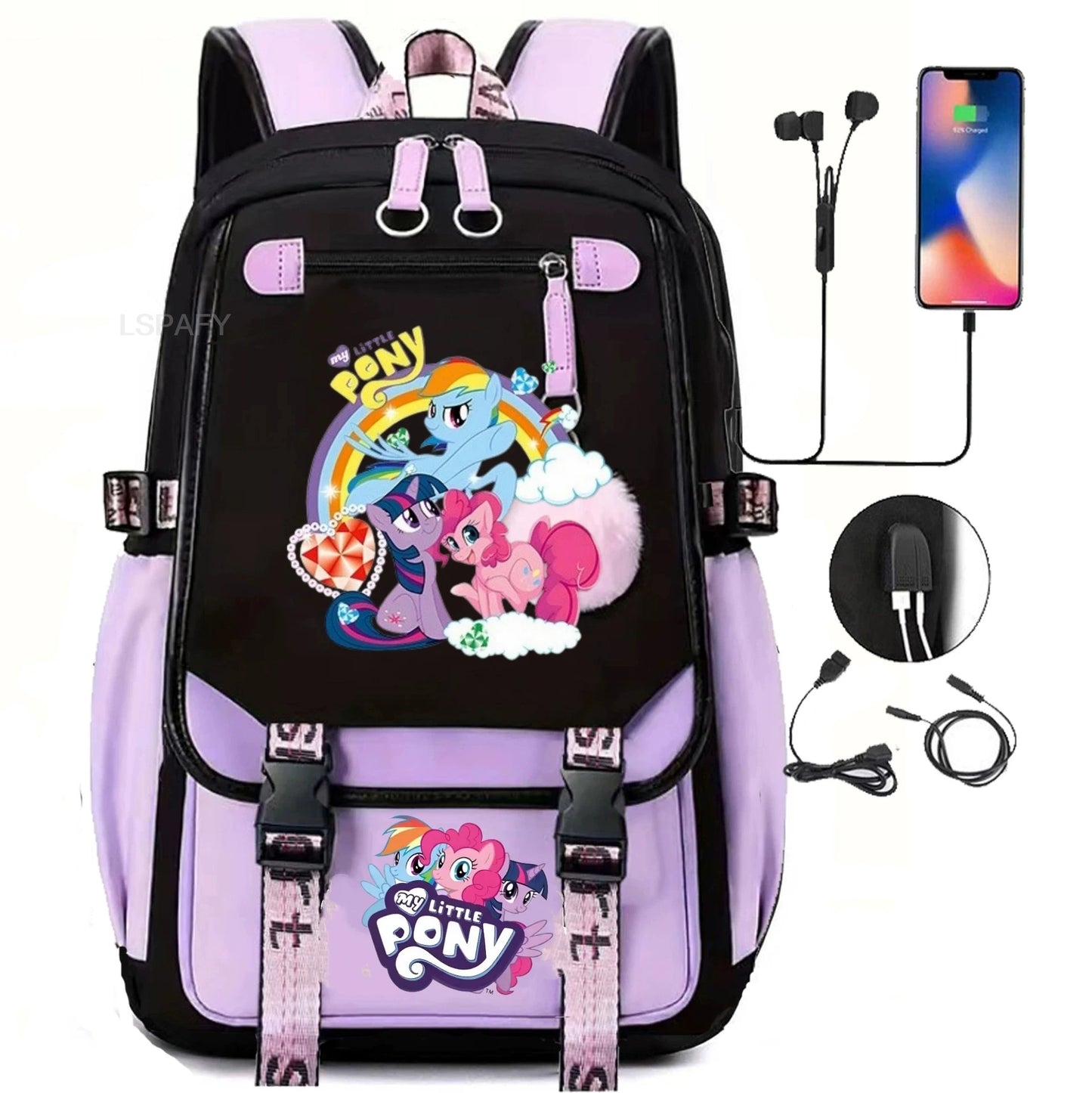 My Little Pony SchoolBags Fashion Boys Girls Backpack Rucksack Casual Travel Multipocket Book Bags New Semester Gift