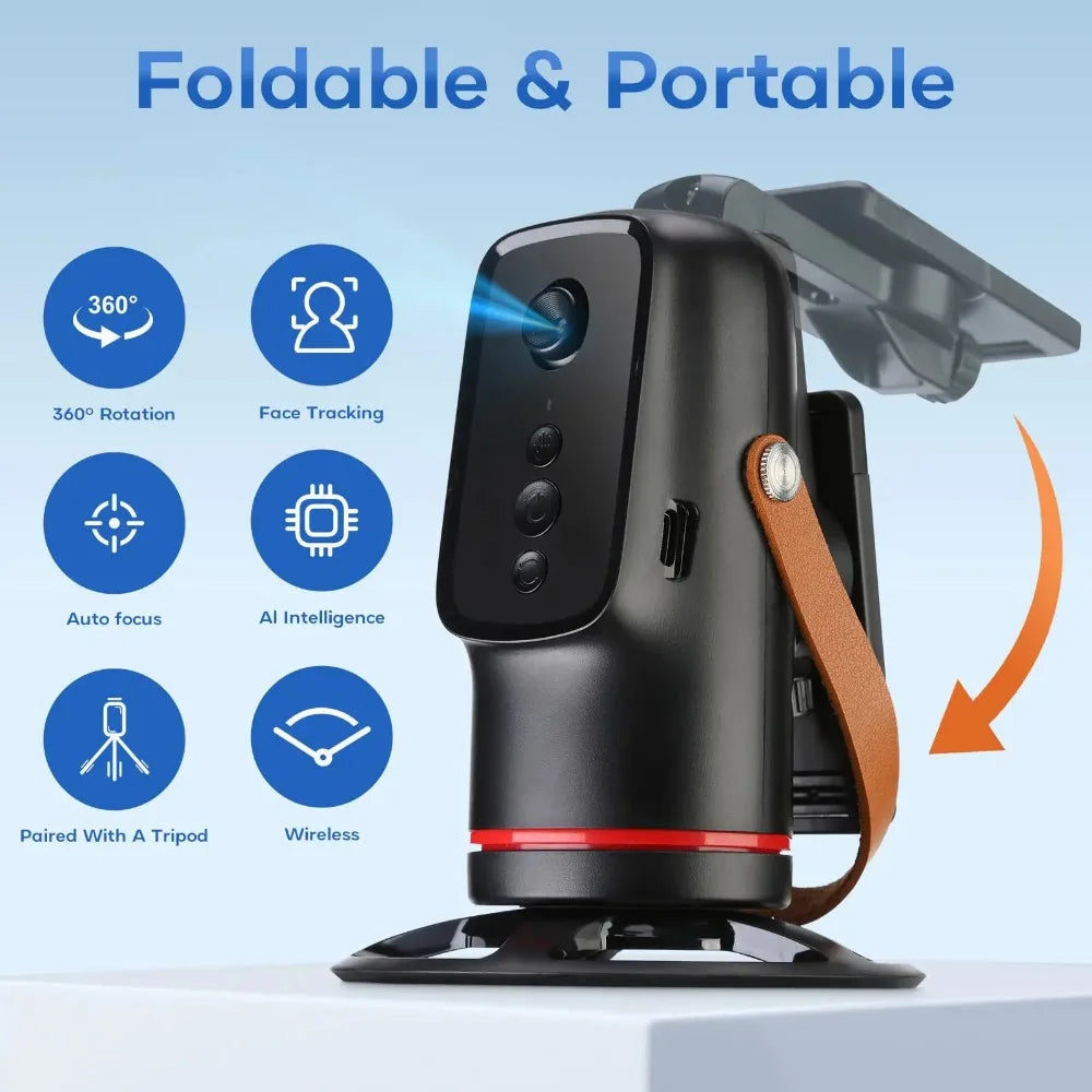 Smart Phone Gimbal - 360° Rotation, Auto Tracking, Stabilize Shots for Phone, Perfect for Vlogging & Live Streaming, Easy To Use