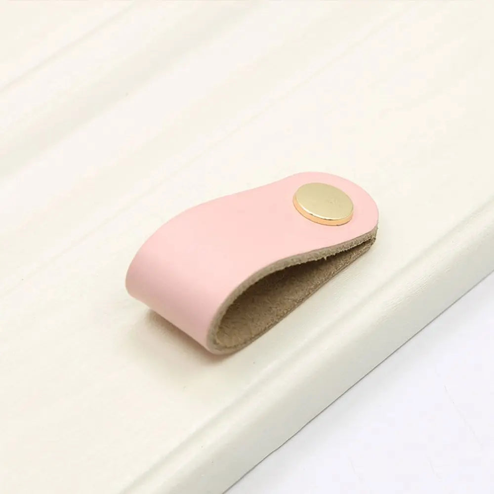Children's Furniture Hardware Kitchen Wardrobe Cabinet Environmentally Drawer Handle Door Pulls Furniture Knobs Leather Handle
