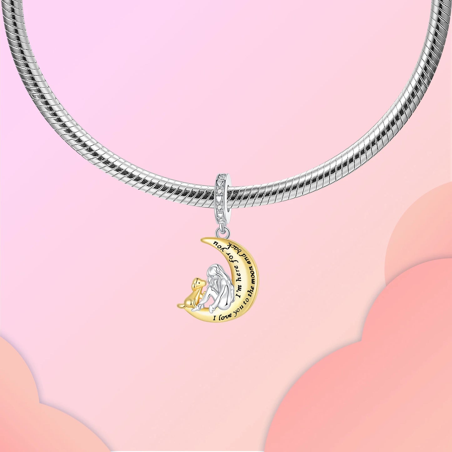 925 Sterling Silver Girl Holding Dog Charms Beads Fit Original 925 Bracelet Making Gift for Woman Jewelry Diy Fashion Pendant