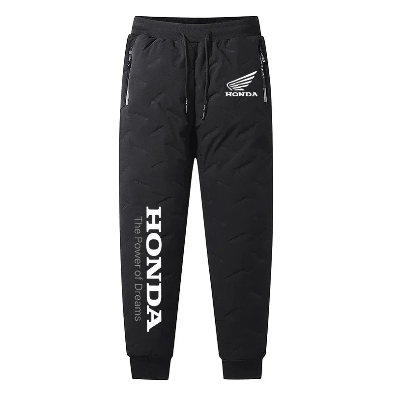 Honda Men's Winter Pants Zipper Pocket Waterproof Casual Pants Wool Lined Men's Pants Climate Pants Winter Pants Men's Waterproo