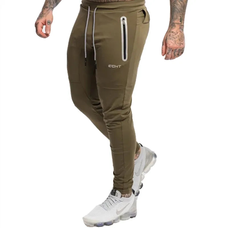 Autumn Winter Pants Men Sweatpant Jogger Casual Sweat Pants Zipper Packets 3XL