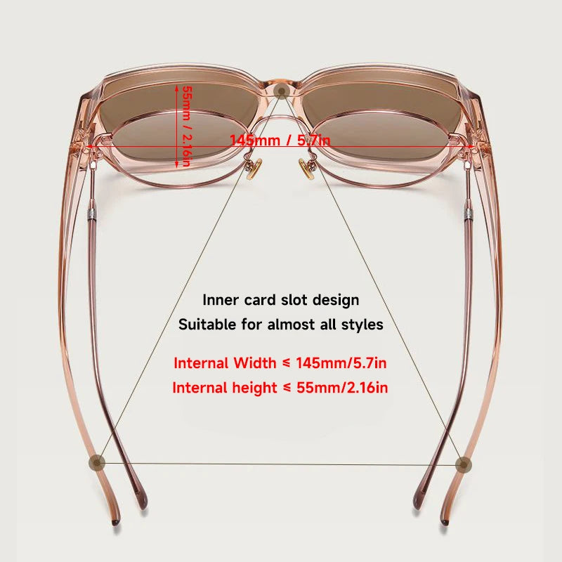 Polarized Sunglasses Can Cover Myopia Glasses Men's and Women's UV Protection to Make round Face Thin-Looked for Driving