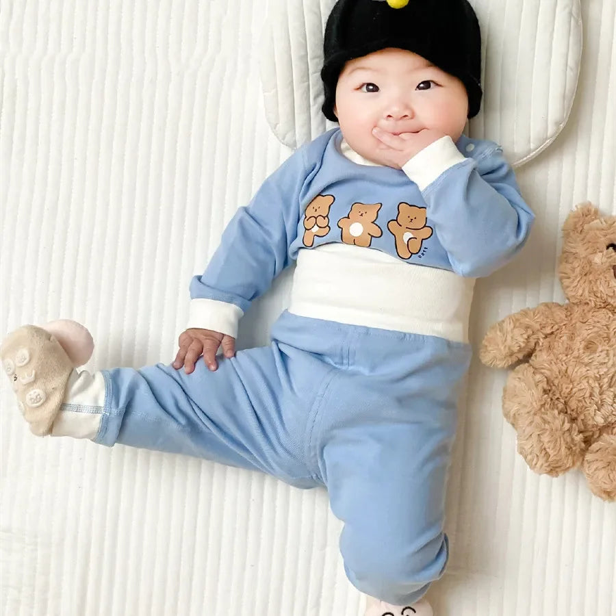 Baby Clothes 2pcs Sets Autumn  Winter Baby Pajama Set Bottom Underwear Two-piece Set Cotton Baby Boy Long Sleeves Outfit