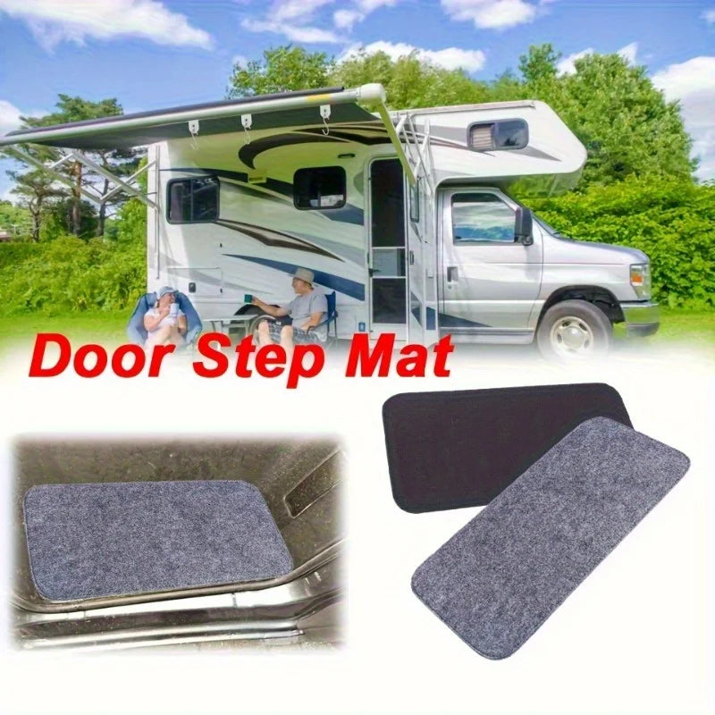 2PC Motorhome Carpet  Non-Slip Replacement Motorhome Accessories For Outdoor Travel Camping RV Cab Door Step Mats