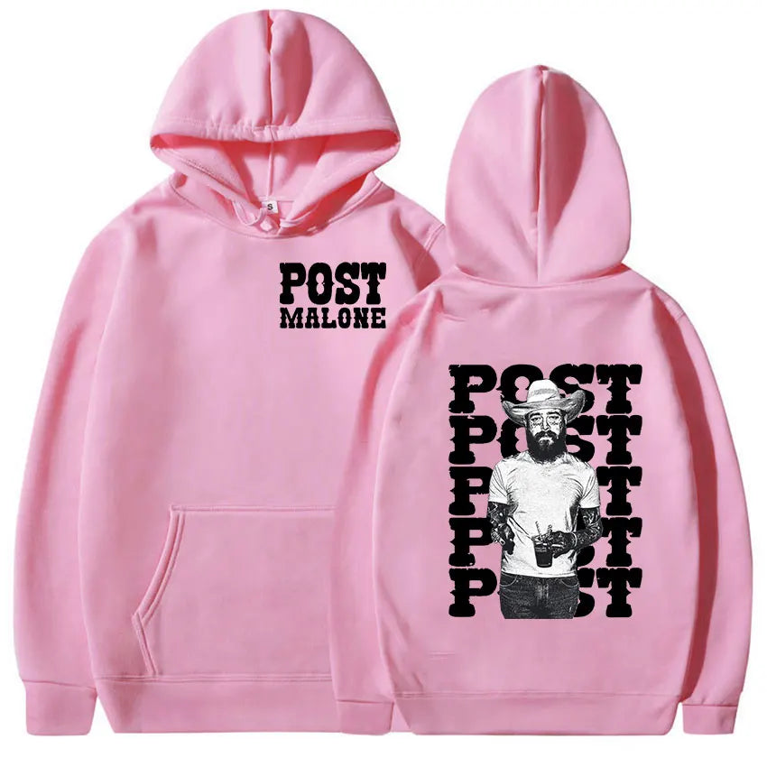 Rapper P-Posts M-Malones Graphic Hoodie Men's Hip Hop Retro Pullover Sweatshirt Man Casual Fashion Oversized Hoodies Streetwear