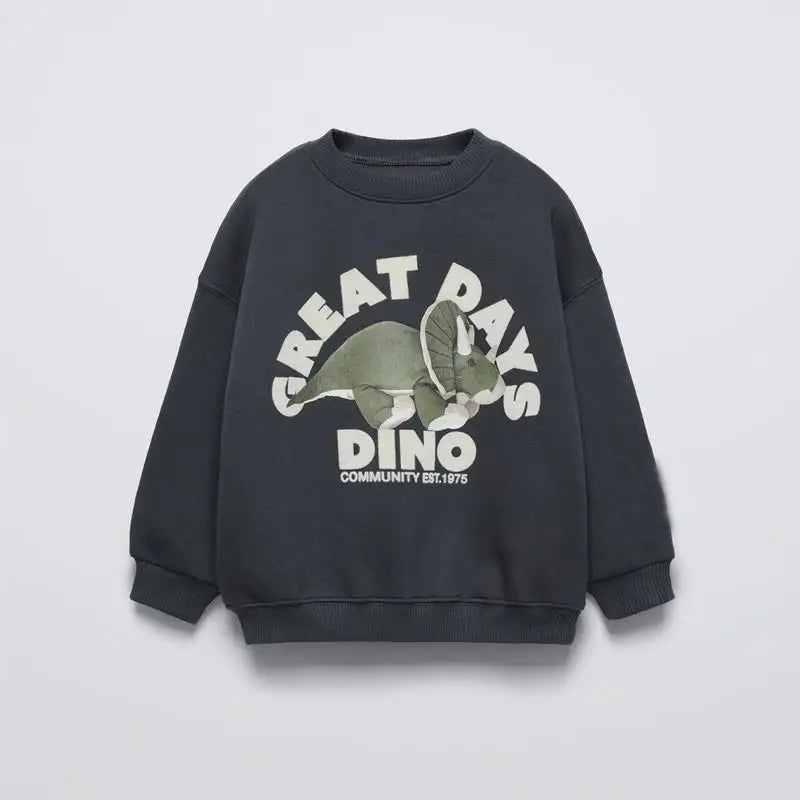 2024 New Spring Autumn Bobo Baby Boys Girls Tops Clothes Cotton Hooded Sweatshirt Kids Casual Sportswear Children's Clothing