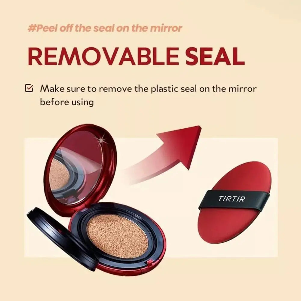 NEW For TIRTIR Mask Fit Red Cushion Foundation Long-Lasting Lightweight Buildable Coverage Finish Korean Cushion Foundation Care