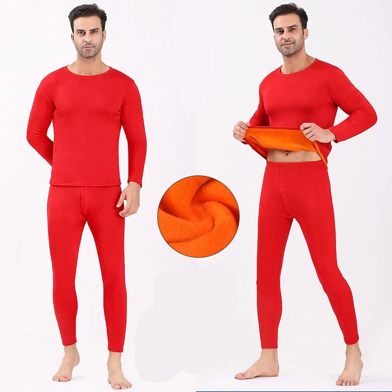 Thermal Underwear Set Men Winter Thicken Velvet Thermal Clothing Long Johns Men's Fleece Keep Warm Thermo Underwear Sets