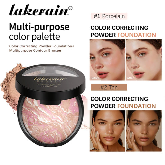 Setting And Contouring Powder Palette Color Correcting Powder Foundation Coverage Semi Matte Natural Finish Powder Cosmetics