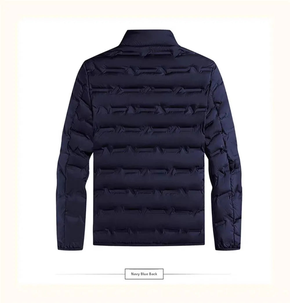 Men's Lightweight Padded Jacket Graphene White Duck down Thickened Warm Cold Resistant Casual Outerwear Outdoor Sports Coat