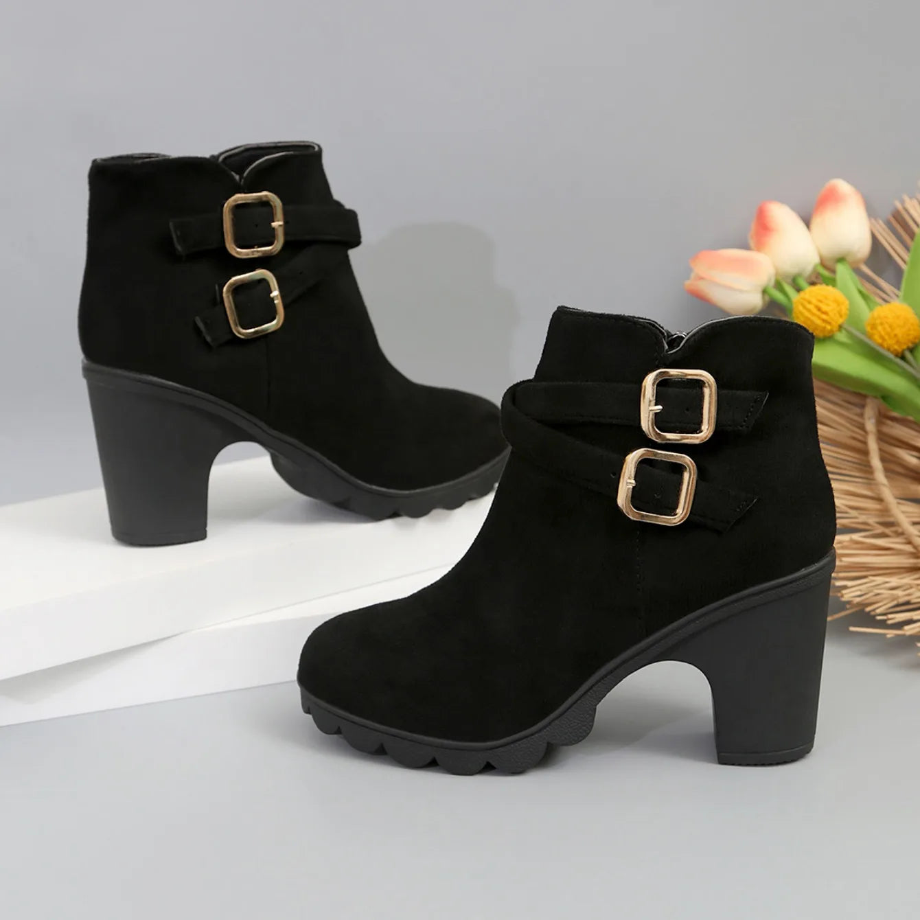 Women High Heels Boots 2024 Winter New Sexy Fashion Platform Boots Outdoor Comfortable Shoes for Women Ankle Boots for Women