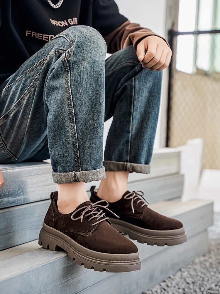 Men's Thick Soled Business Casual Shoes Are Fashionable Versatile and Simple Men's Formal Shoes