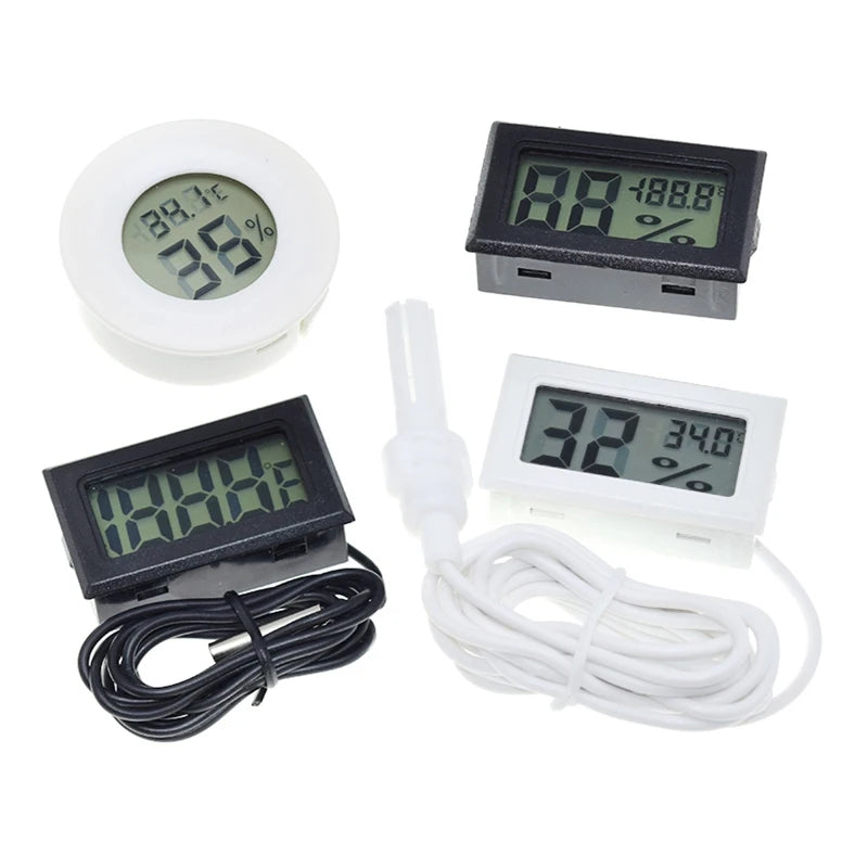 Mini LCD digital thermometer used for freezer temperature - 50-110℃ refrigerator thermometer indoor and outdoor waterproof probe