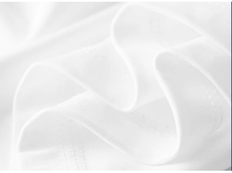 Men's Cotton High-End Fabric Liquid Ammonia T-shirt 100% Mercerized Cotton Short-Sleeved Summer Cool Silky Crewneck Sweater